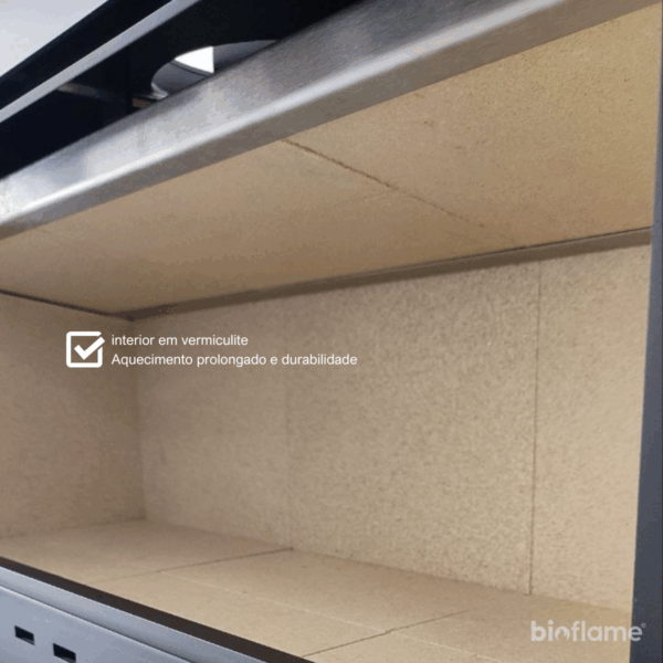 Interior do Recuperador de Calor a Lenha – Adf Linea 100 em vermiculite