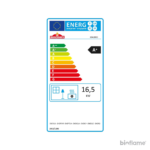 Etiqueta de Classificação Energética A+ do Recuperador de Calor a Lenha Bronpi Madrid