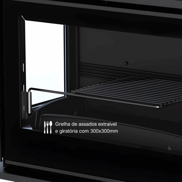 Grelha de Assados Extraível para Recuperador de Calor a Lenha Bronpi Paris 70E Lateral