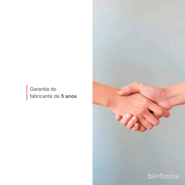 Garantia de 5 anos para a Salamandra a Lenha - Bronpi Versalles.