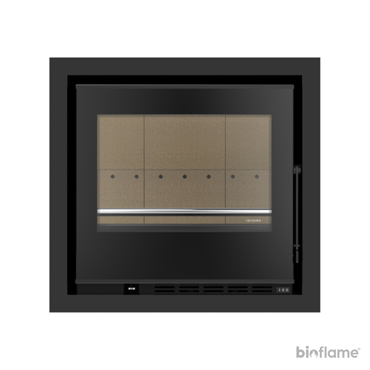 Recuperador de Calor a Lenha Solzaima Hera Eco 60 com moldura de 4 lados de 4,4 cm