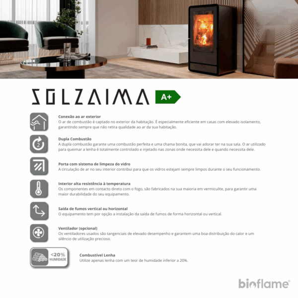 Salamandra a Lenha - Solzaima Tek Round Eco