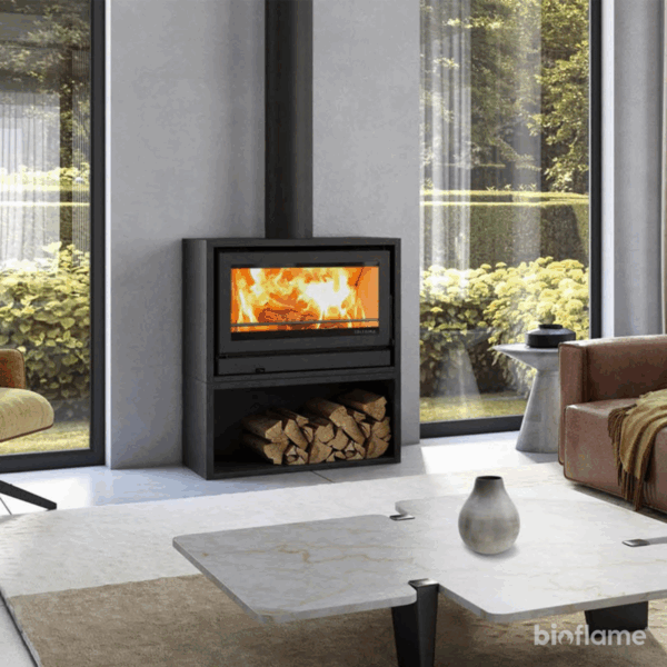Salamandra a Lenha com Ventilação - Solzaima Back Box Eco