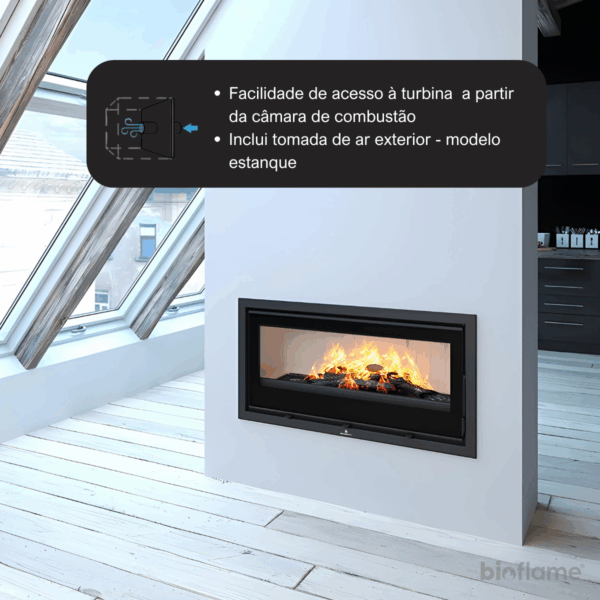 Recuperador de Calor Bronpi Cairo 110 com fácil acesso à turbina e tomada de ar exterior