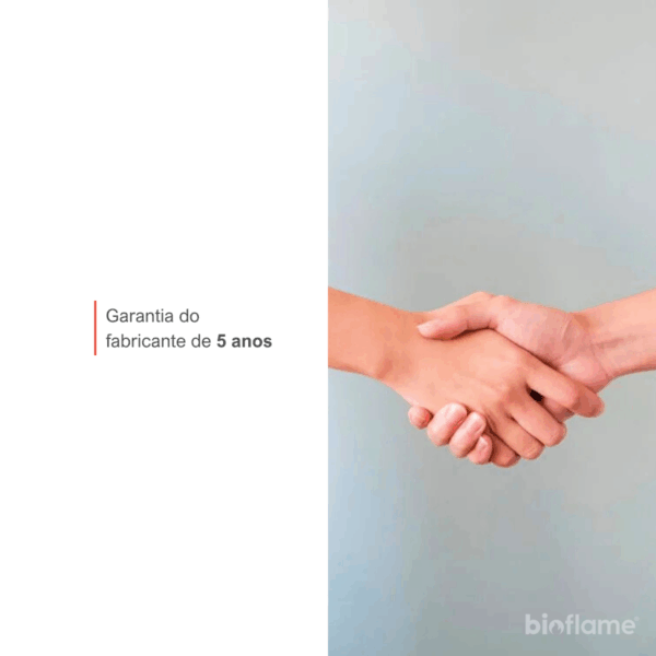Salamandra a Lenha Suspensa - Bronpi Versalles C com garantia de 5 anos do fabricante.