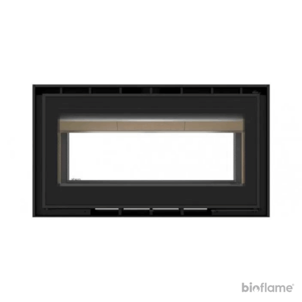 Salamandra a Lenha – Adf Linea 85 B Dupla Face com fundo branco, visão frontal