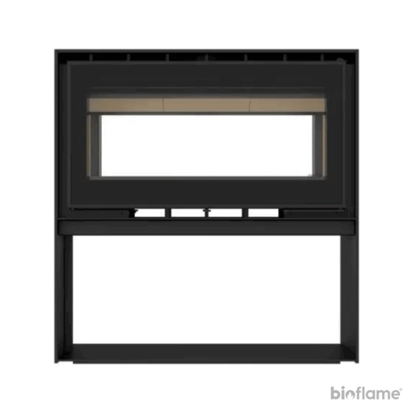 Salamandra a Lenha ADF Linea 85 L Dupla Face vista frontal com fundo branco