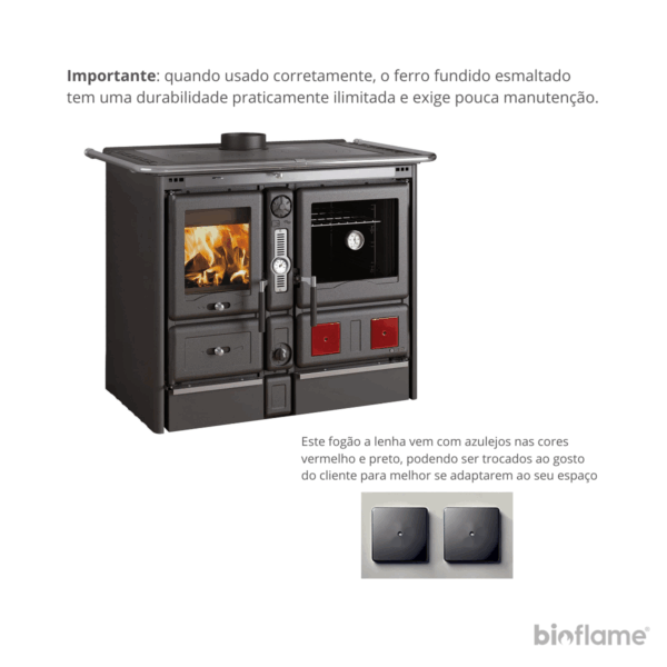 Fogão a Lenha para Aquecimento Central - Nordica Extraflame Termorosa XXL Dsa