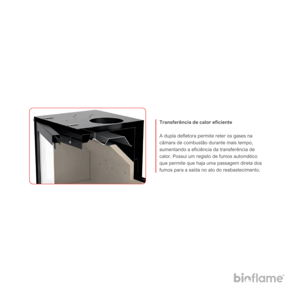 Defletor do Recuperador de Calor a Lenha Canalizável – Solzaima Iaco Vitro Eco 90