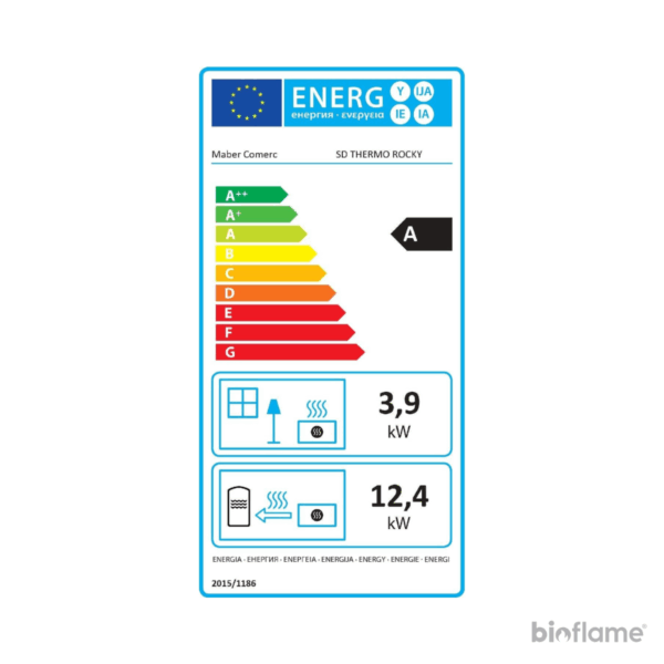 Fogão a Lenha para Aquecimento Central - Solrak Thermo Rocky com classe energética A.