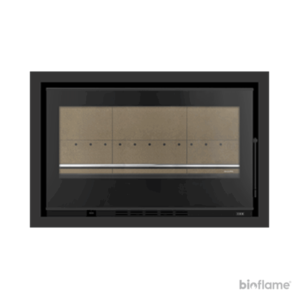 Recuperador de Calor a Lenha Canalizável e com Ventilação – Solzaima Juno Eco 90 com moldura de 4 lados 4,4 cm