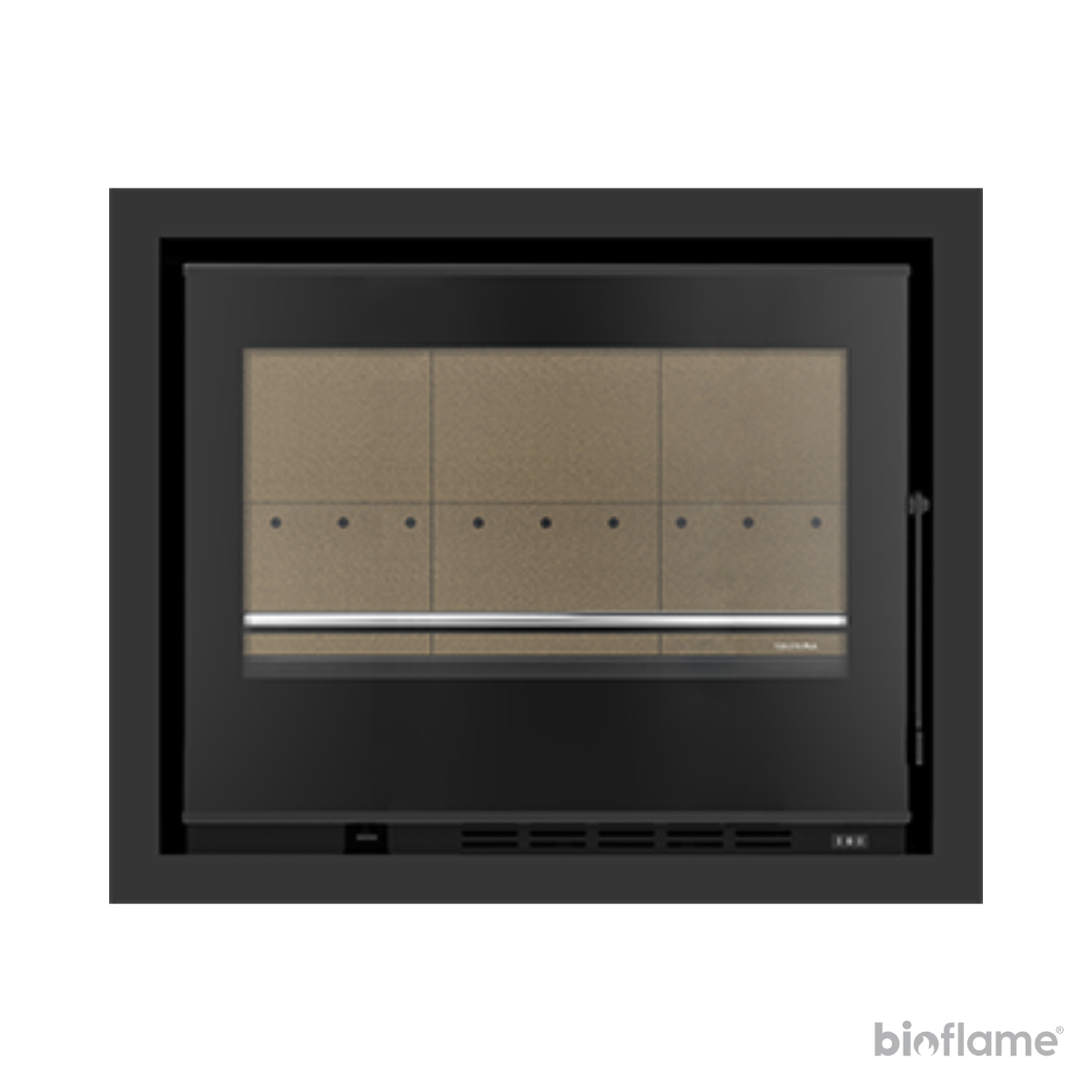 Recuperador de Calor a Lenha Solzaima Loki Eco 70 com moldura 4 lados 7,4cm.