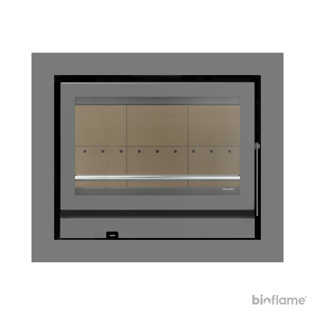 Recuperador de Calor a Lenha Canalizável e com Ventilação – Orion Eco 70 com moldura 4 lados de 4,4cm