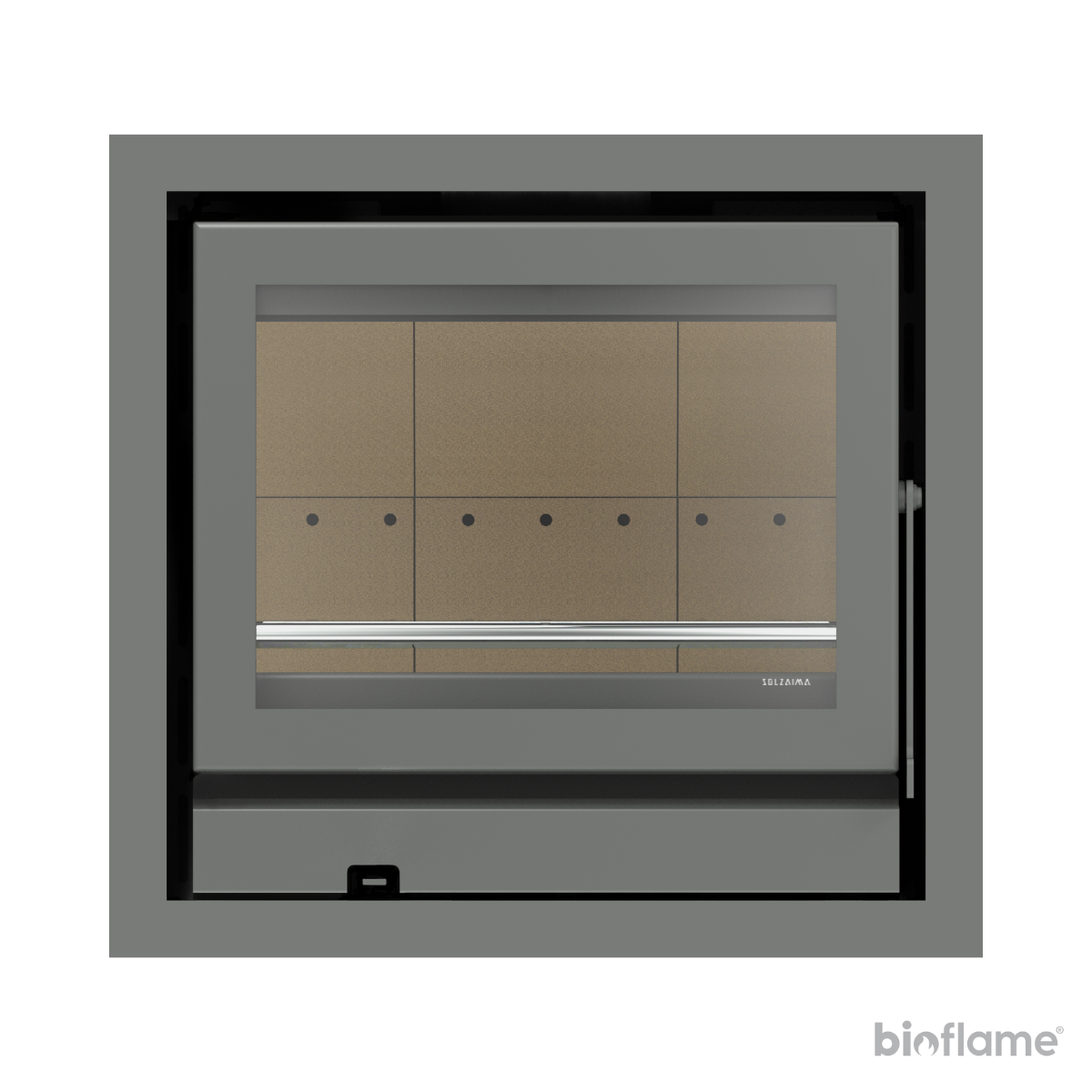 Recuperador de Calor a Lenha Canalizável e com Ventilação – Siena Eco 60 com moldura 4 lados de 4,4cm