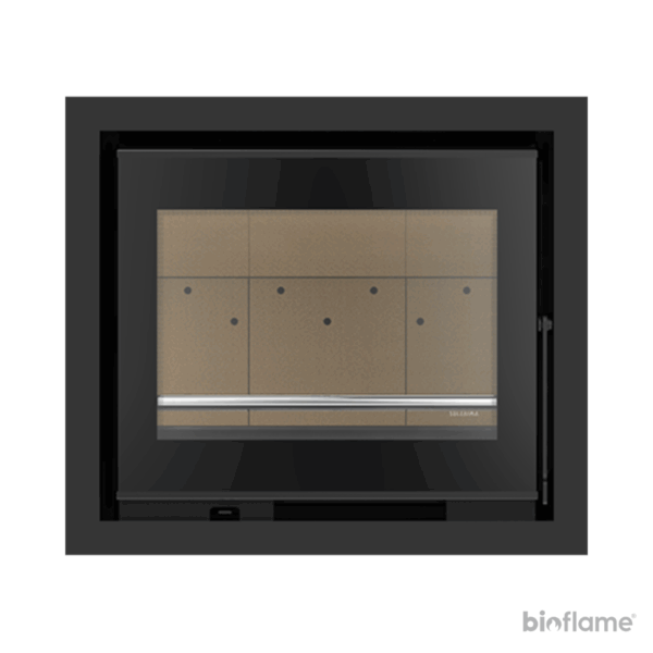 Recuperador de Calor a Lenha Canalizável – Solzaima Urano Vitro Eco 60 com moldura de 4 lados (4,4 cm).