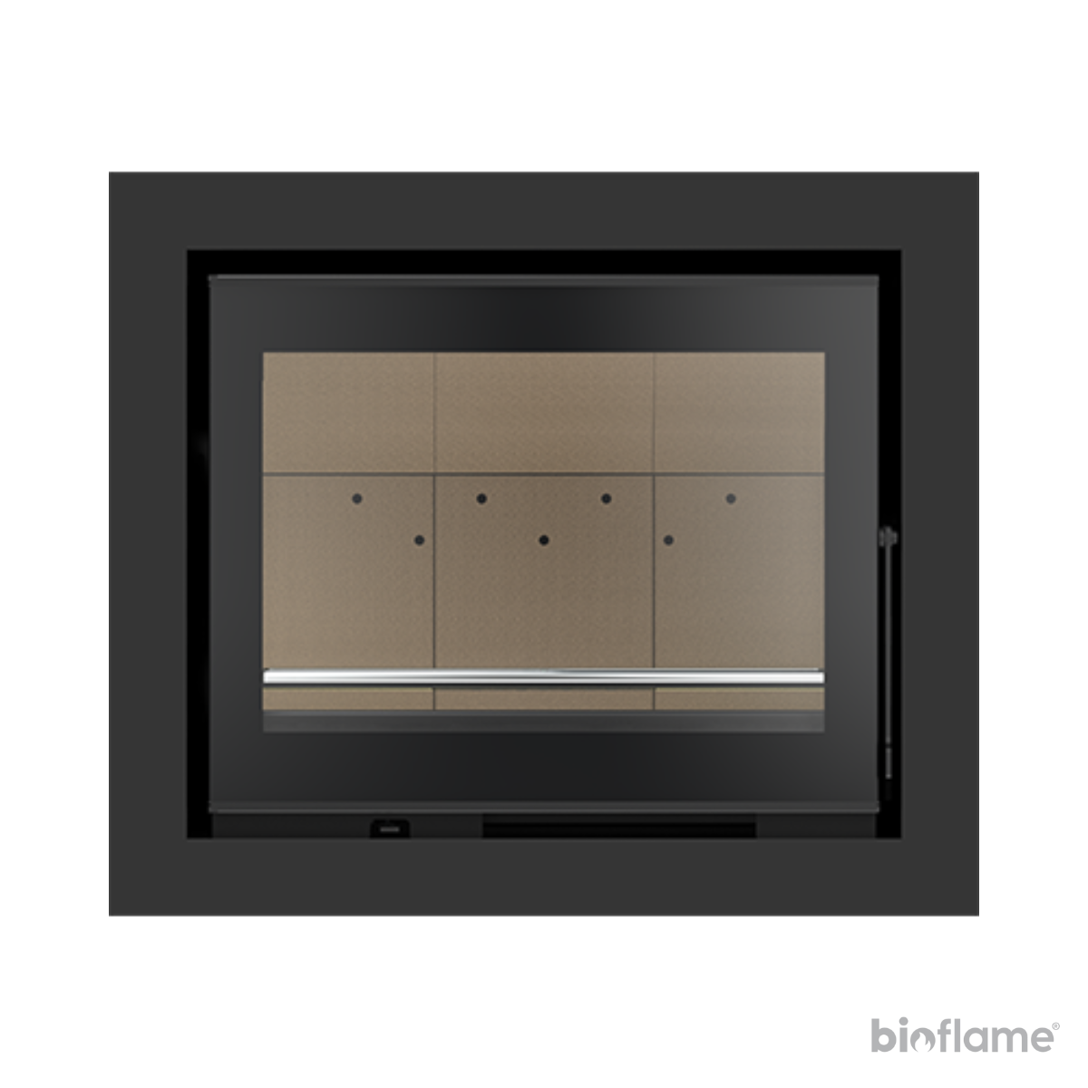Recuperador de Calor a Lenha Canalizável – Solzaima Urano Vitro Eco 70 com moldura 4 lados 4,4cm