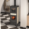 Salamandra a Lenha com Forno - Nordica Extraflame Rossella Plus Forno creme vista diagonal