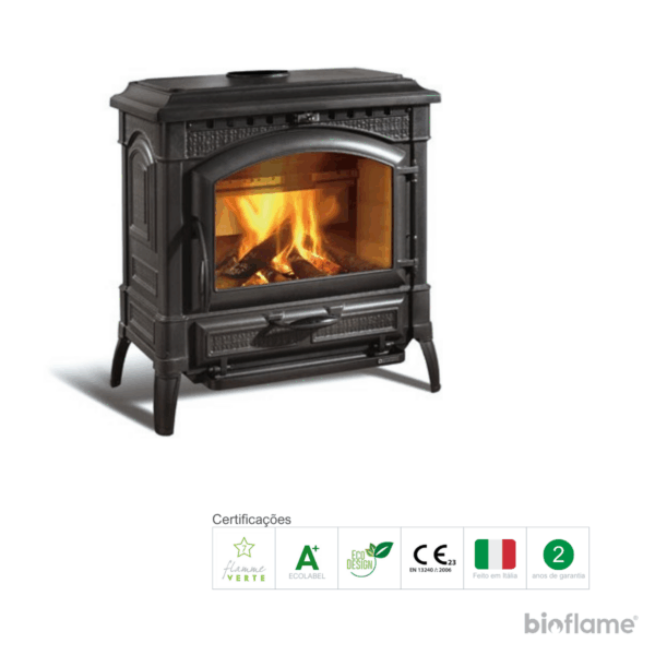 Garantia de 2 anos para a Salamandra a Lenha para Aquecimento Central em Ferro Fundido - Nordica Extraflame Termoisotta Dsa.
