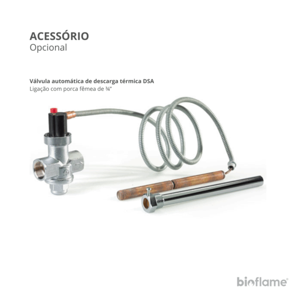 Válvula automática de descarga térmica opcional para a Salamandra a Lenha para Aquecimento Central em Ferro Fundido - Nordica Extraflame Termoisotta Dsa.