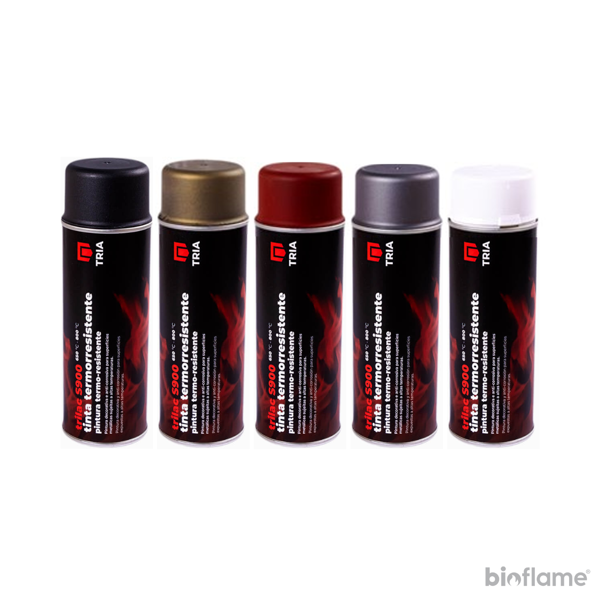 Tinta Spray Termorresistente para Recuperadores de Calor, Salamandras e Tubagem – Tria Trilac S900