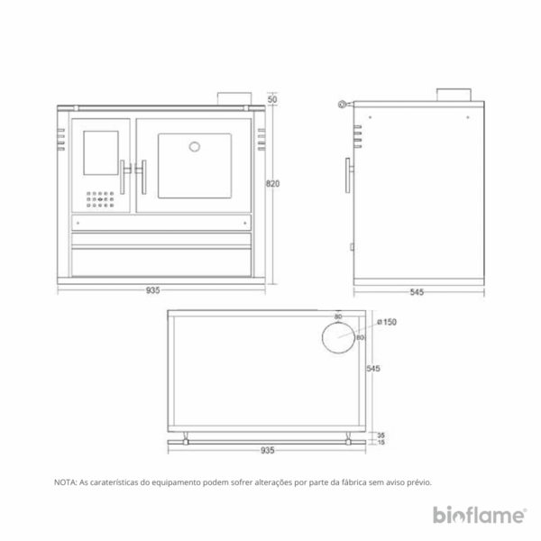 Fogão a Lenha - Metlor ME16 Bronze PV