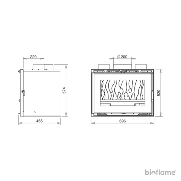 Recuperador de Calor a Lenha Ventilado - Invicta 700 Grand Angle Turbo