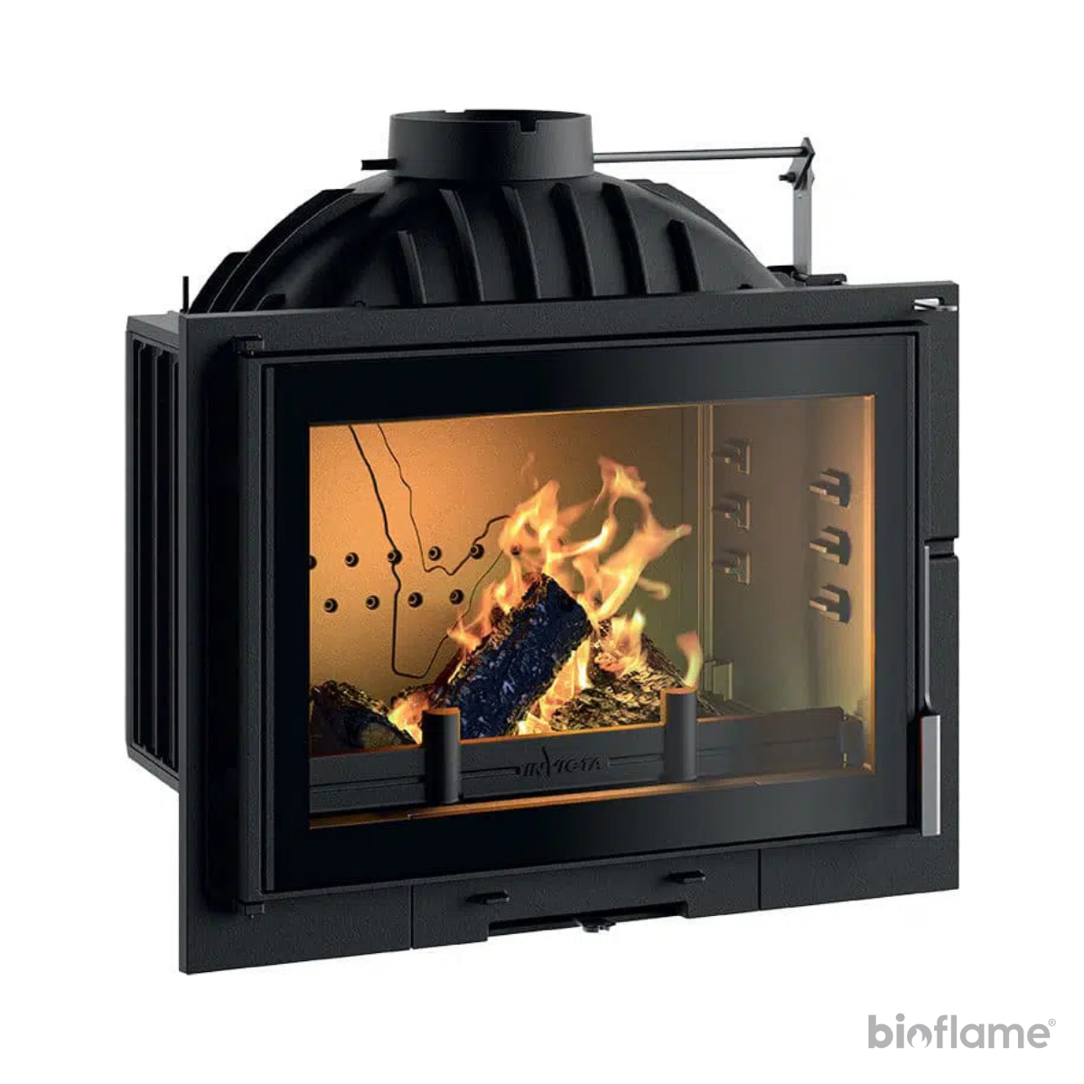 Recuperador de Calor a Lenha em Ferro Fundido - Invicta 700 Philos Grand Angle com Registo