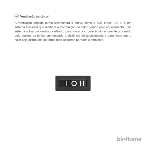 Salamandra a Lenha - Adf Linea 100 com Lenheiro